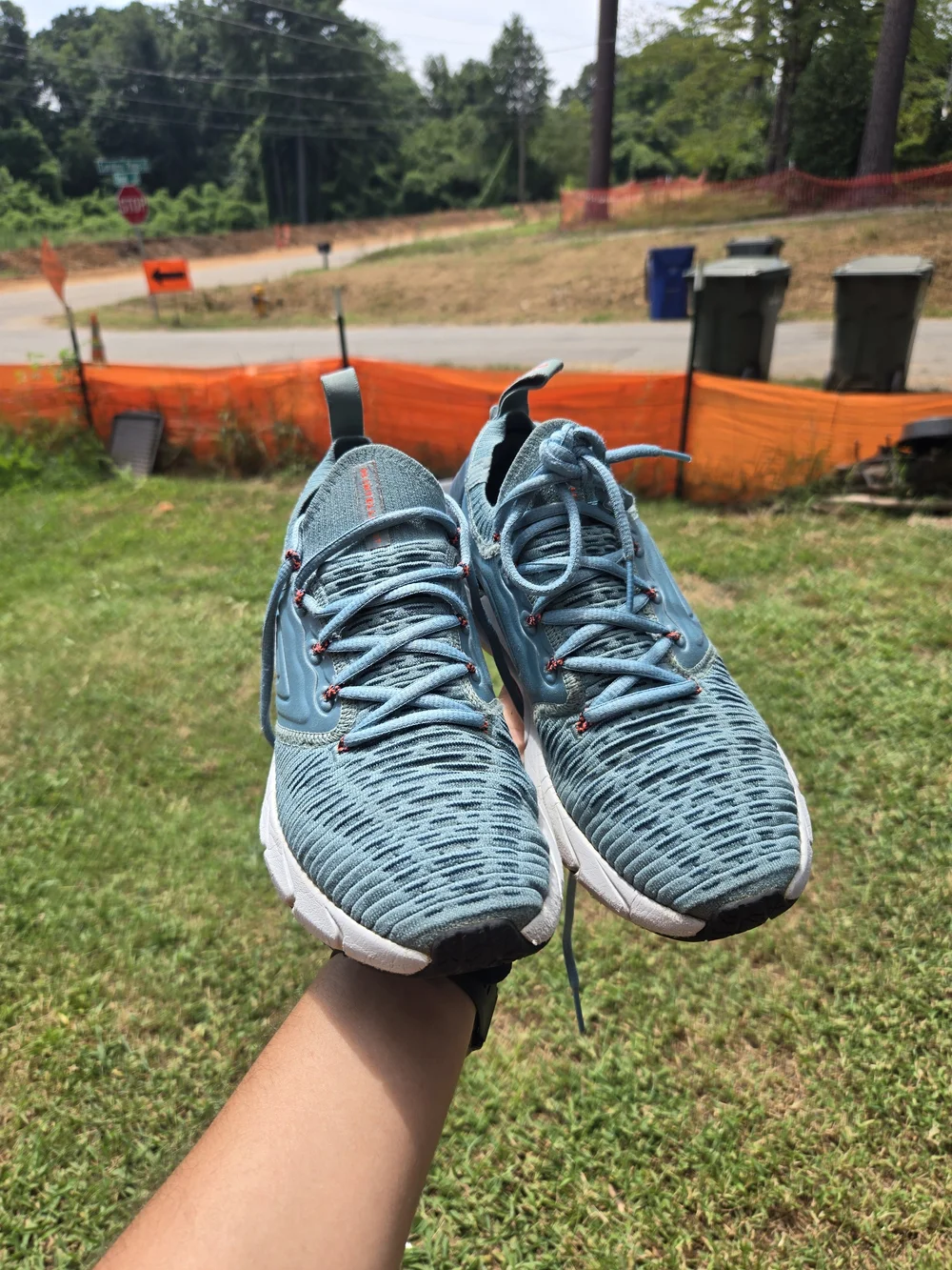 Athletic Women's Light Teal Training Sneakers with Coral Accents